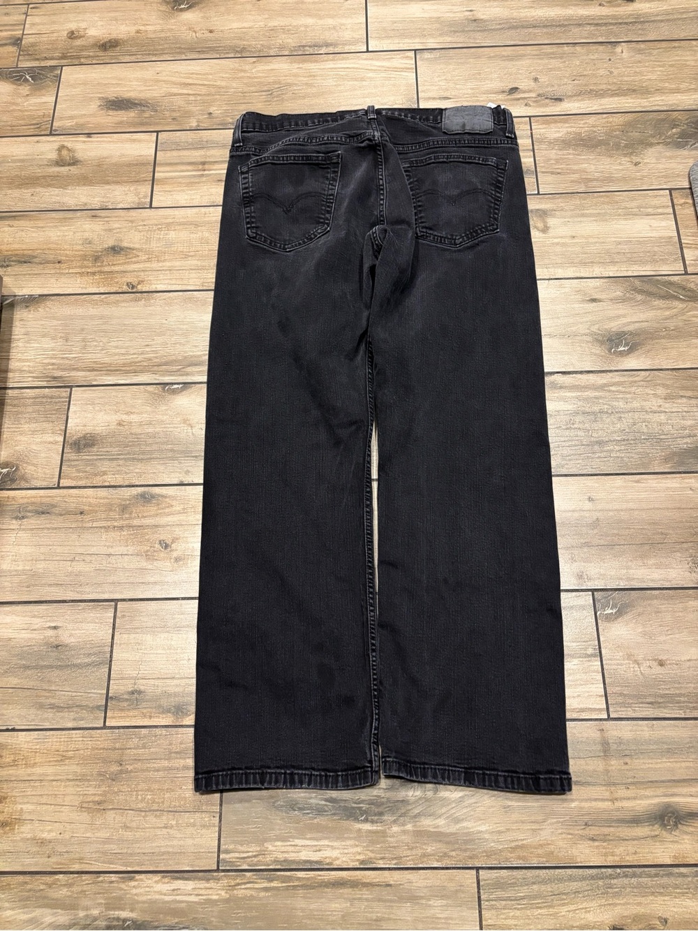 Y2K Baggy Levi’s 501 WaterLess Faded Black Straight Leg Denim Jeans Mens 36x30